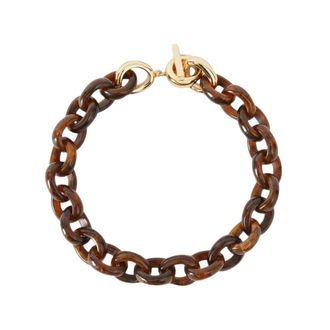 Joseph Ketting met dikke schakels en schildpad-effect - Dames - Accessoires - Bruin - Maat: ONE Size