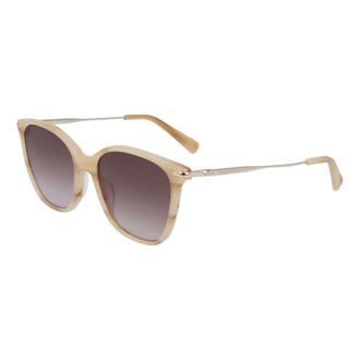 Longchamp Womens 54 mm Marble Beige Opticals