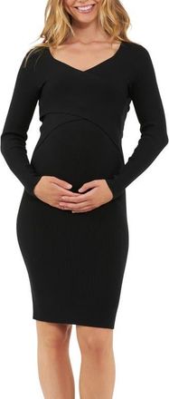 Ripe Sadie Rib Knit Dress in Black at Nordstrom, Size Xx-Large Au