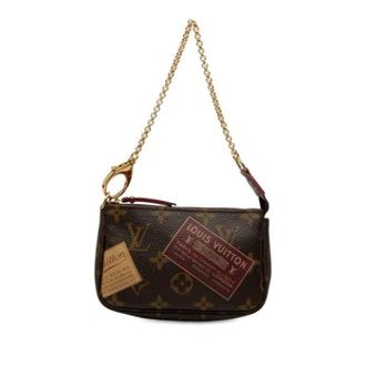 Louis Vuitton Pre-owned Mini Pochette Accessoires - Dames - Vintage Handtas - Bruin - ONE Size - Leer - Vintage