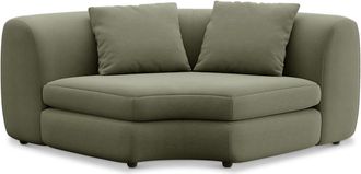 Castlery Fable Corner Sofa Customized, Performance Fleece Moss, Spill Resistant, Ultra Deep Seats for Castlery Sofas