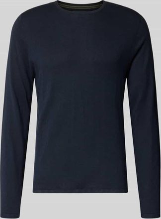 Christian Berg Strickpullover mit Rundhalsausschnitt in Marine, Gr&ouml;&szlig;e 3XL