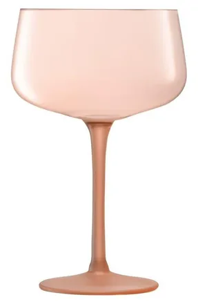LSA Arc Contrast Set of 4 Saucer Cocktail Glasses in Coral at Nordstrom