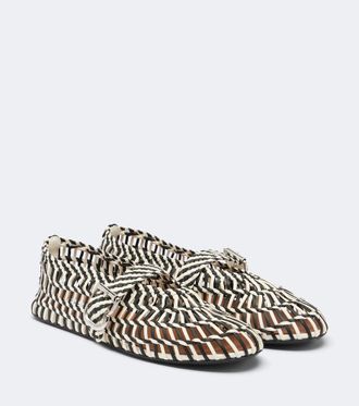 Alaia Woven leather ballet flats