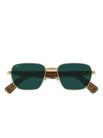 Cartier rectangle-frame sunglasses - Gold