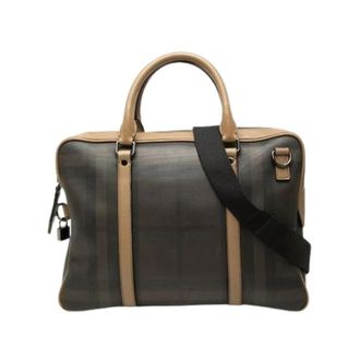 Burberry Pre-owned Business Bag - Dames - Vintage Handtas - Grijs - ONE Size - Leer - Vintage