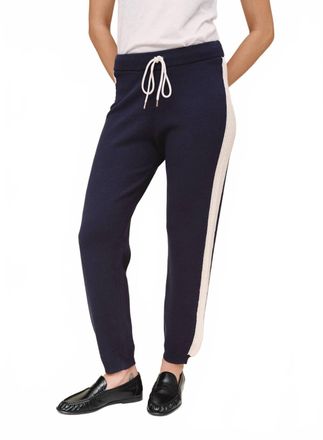 Bella Dahl Contrast Stripe Knit Jogger In Midnight Frost