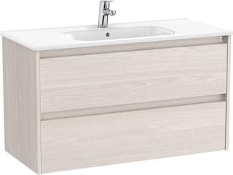 Roca Pack Unik Mueble De 2 Cajones + Lavabo Tenet - Roca Color: Fresno N&oacute;rdico - Medidas: 985x460x565 Mm