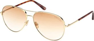 Tom Ford FT0823 30F Shiny Deep Gold/Blonde Havana/Brown Gradient