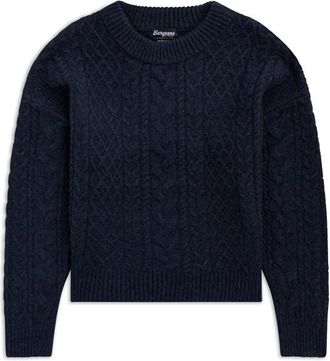 Bergans Lofoten Knitted Wool Jumper Wollpullover f&uuml;r Herren | blau