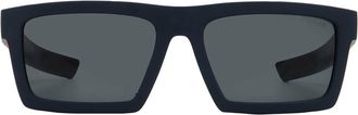 Prada Dark Grey Rectangular Mens Sunglasses PS 02ZSU MAG06F 58