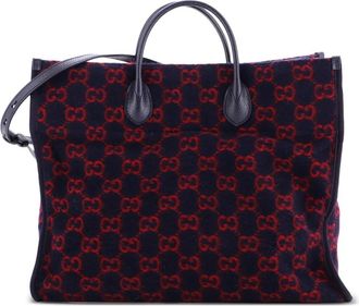 Gucci Shopping GG Wool Large tote bag - Blu