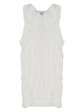 Toteme Textured Sleeveless Viscose-Blend Top