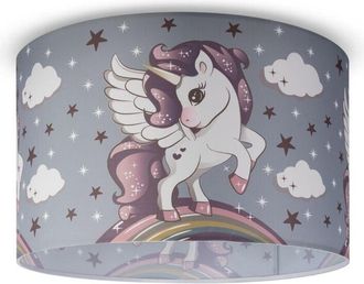 Paco Home Paco Home - Lámpara Techo De Suspensión Cuarto Infantil Bomberos Policía Carretera E27 Diseño 4 (Ø45,5 cm), Luz de techo - Blanco