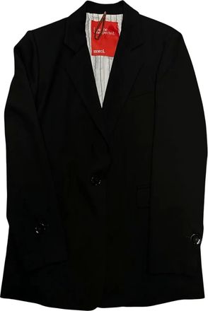 Merci Jas met knopen - Zwart