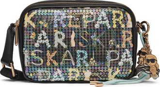 Karl Lagerfeld Maybelle Sequin KL Crossbody in Black Multi at Nordstrom