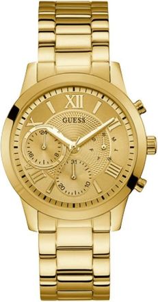 Guess Accessoires, Dames, Geel, ONE Size, Leer, W1070L2 Solar Horloge