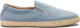 Scarosso Miguel slip-on leather espadrilles - men - Nubuck Leather/Rubber/Calf Leather - 43 1/2 - Blue