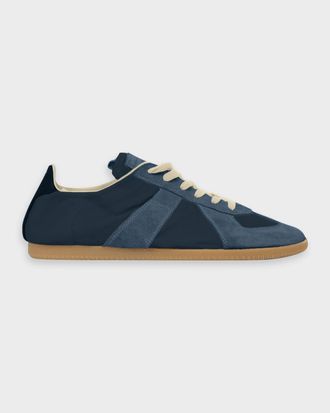 Maison Margiela Men & apos;s Replica Napa Leather and Suede Low-Top Sneakers