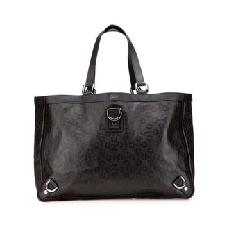 Gucci Pre-owned Tote Bags, female, Brown, Size: ONE SIZE Pre-owned Embossed Patterned Leather Tote Bag with Handles and Metal Details