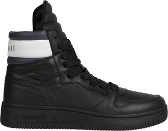 Tommy Jeans Zion 1 Schoen - Zwarte Leren Sneakers - Heren - Sneakers - Zwart - 44 EU - Leer - Schoenen