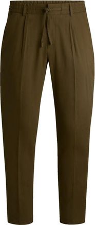 BOSS Pantaloni dritti con coulisse - Verde