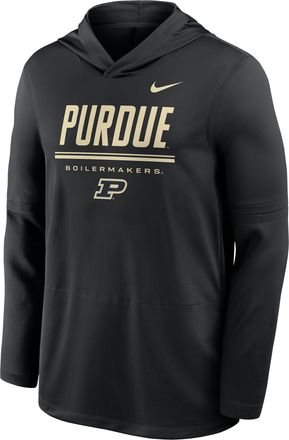 Nike Purdue Sideline Nike Mens Dri-FIT College Long-Sleeve Hooded Top in Black | IV7899-010