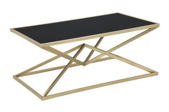 Mauro Ferretti Mesa de centro de metal dorado cm 110x60x45
