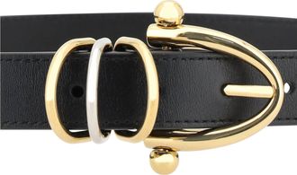 Chlo&eacute; Womens Leather Bracelet Belt Black Calf