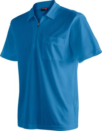 Maier Sports Poloshirt MAIER SPORTS Arwin 2.0, Herren, Gr. 4XL, blau (saphirblau), 100% Polyester, Rundhals, Shirts Poloshirt, Herren Polo kurzarm, leichtes Shirt,