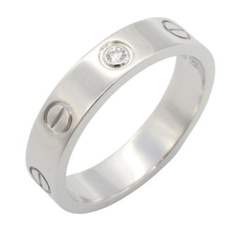 Cartier Silver Clear White Gold (18K) Band Ring (Pre-Owned)