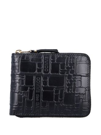 Comme Des Gar&ccedil;ons embossed-logo zip wallet - Black