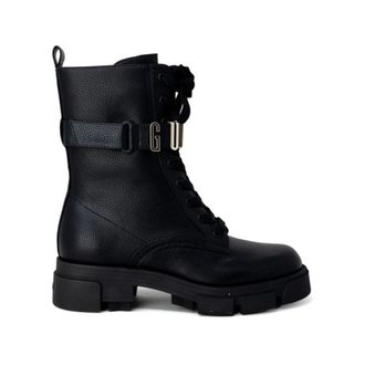 Guess Lace-up Boots, female, Black, Size: 11 US Black Leather Ankle Boot Collection