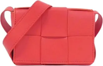 Bottega Veneta Pre-owned Cross Body Bags, female, Red, Size: ONE SIZE Pre-owned Lamb Shoulder Bag
