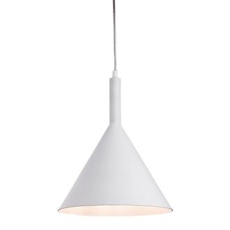Netlighting Everest 1 Light Dome Ceiling Pendant White with White Inside E27