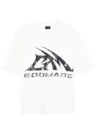 God Made Logo-print Cotton T-shirt - Off White - XL