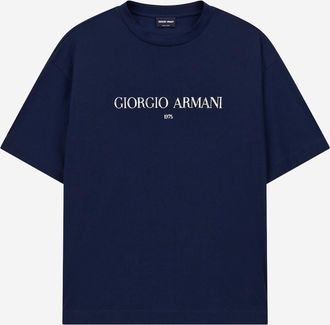 Giorgio Armani katoenen interlock jersey T-shirt