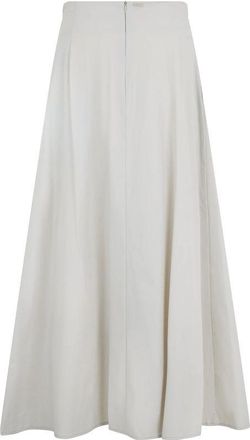 Herno Womens Gray Elastane Long Skirt