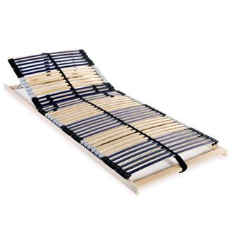 vidaXL Somier De L&aacute;minas Sin Colch&oacute;n Con 42 Listones 7 Zonas 80x200 Cm Vidaxl