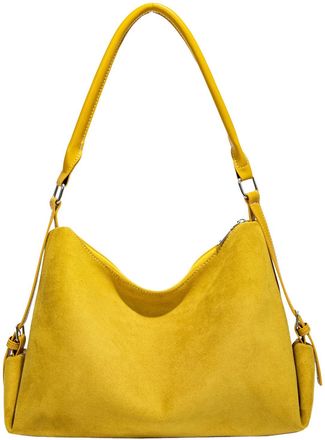 Generic PU Leather Frosted Shoulder Bag All-Match Underarm Bag Commute Handbag (Yellow)