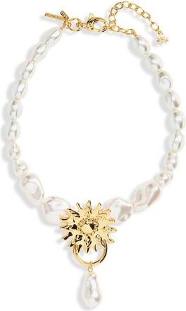 Lele Sadoughi Soleil Freshwater Pearl Pendant Necklace at Nordstrom