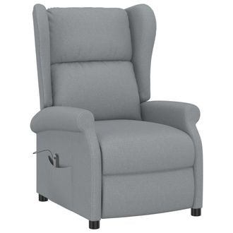 vidaXL Vidaxl - Sill&oacute;n Orejero Reclinable El&eacute;ctrico De Tela Gris Claro