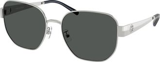 Tory Burch TY6117 327487 Womens Sunglasses Silver Size 56