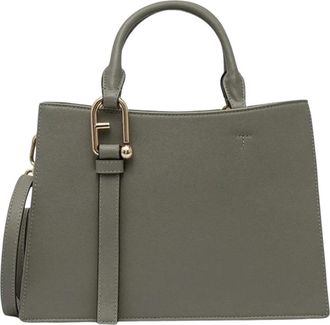 Furla Groene Tote Tas Nuvola M - Dames - Handtassen - Groen - ONE Size - Leer - Tassen