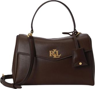 Ralph Lauren Farrh Sm Sft-Satchel-Small - Dames - Tassen - Bruin - Maat: ONE Size Su&egrave;de