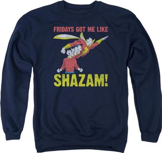 Gildan Justice League of America Fridays Got Me Like Adult Crewneck Sweatshirt