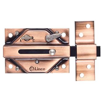 Lince Lince - Cerrojo Sobreponer 74x85mm 2930cv Cobre Viejo Con Condena
