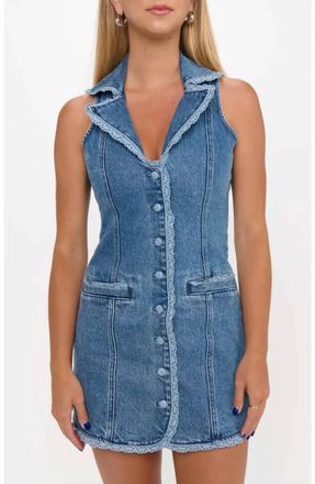 Show me your Mumu Maddox Mini Dress In Blue