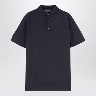 Loro Piana Polo in Wish wool yarn blue