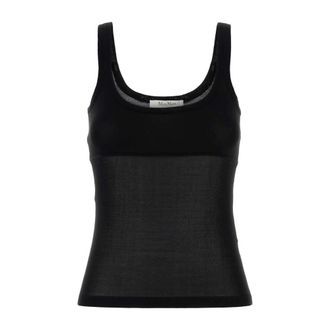 Max Mara Top Biada Cuello Ancho - Tops - Mujer - Negro - M